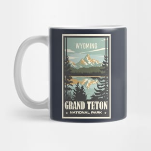 A Vintage Travel Art of the Grand Teton National Park - Wyoming - US Mug